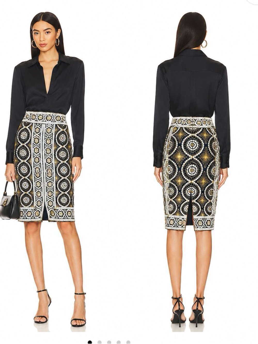 Tory Burch Embellished Sequin Pencil Skirt Size 6 - Picture 2 of 8